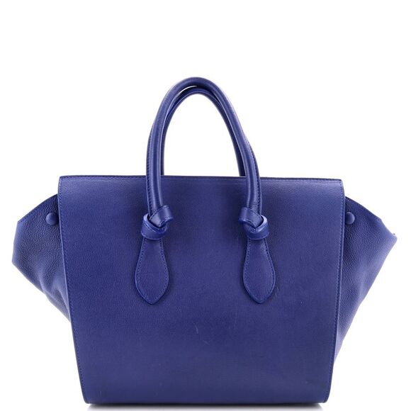Celine Tie Knot Tote Grainy Leather Medium Blue - Picture 3 of 7